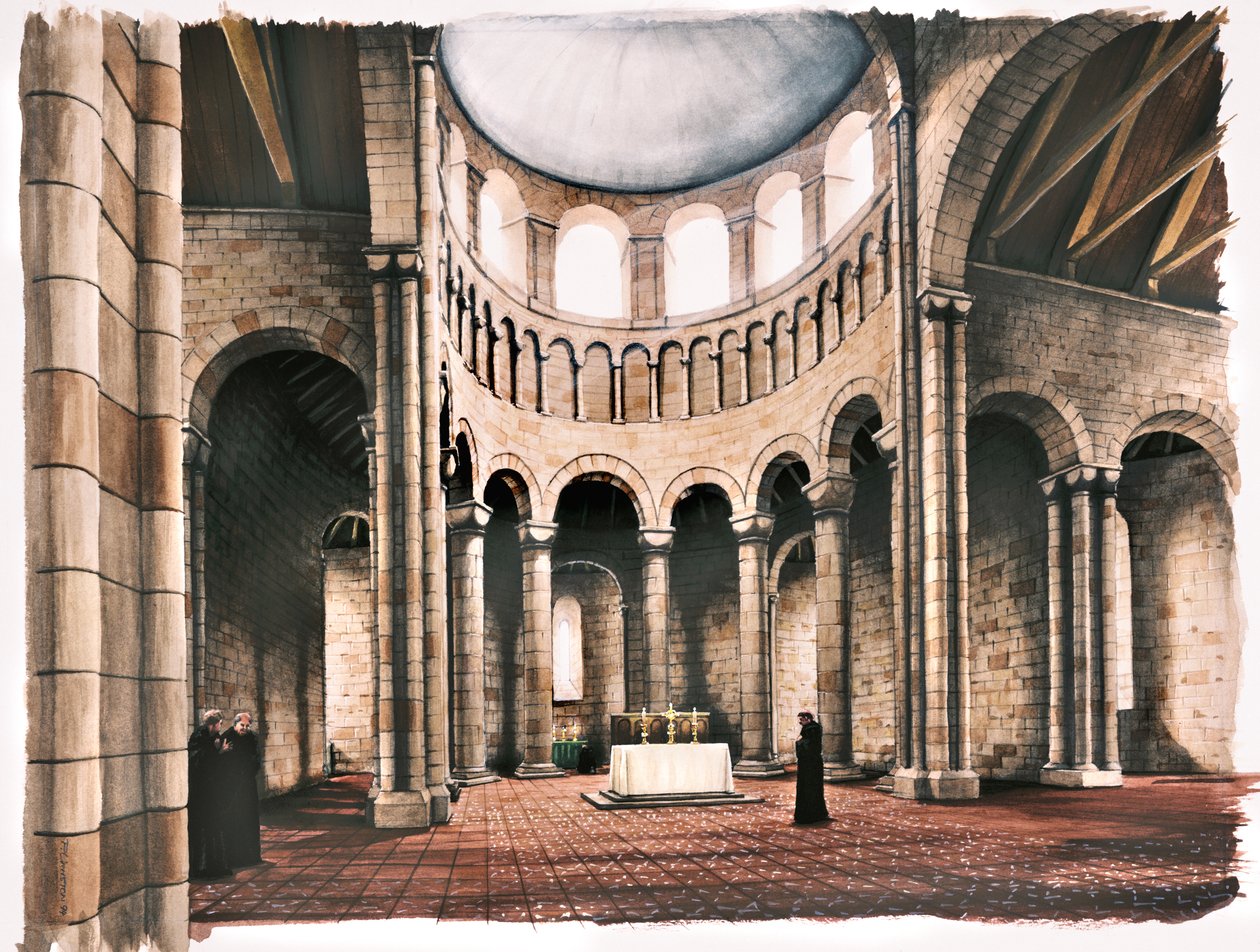 Battle Abbey, 12e eeuw door Peter Urmston