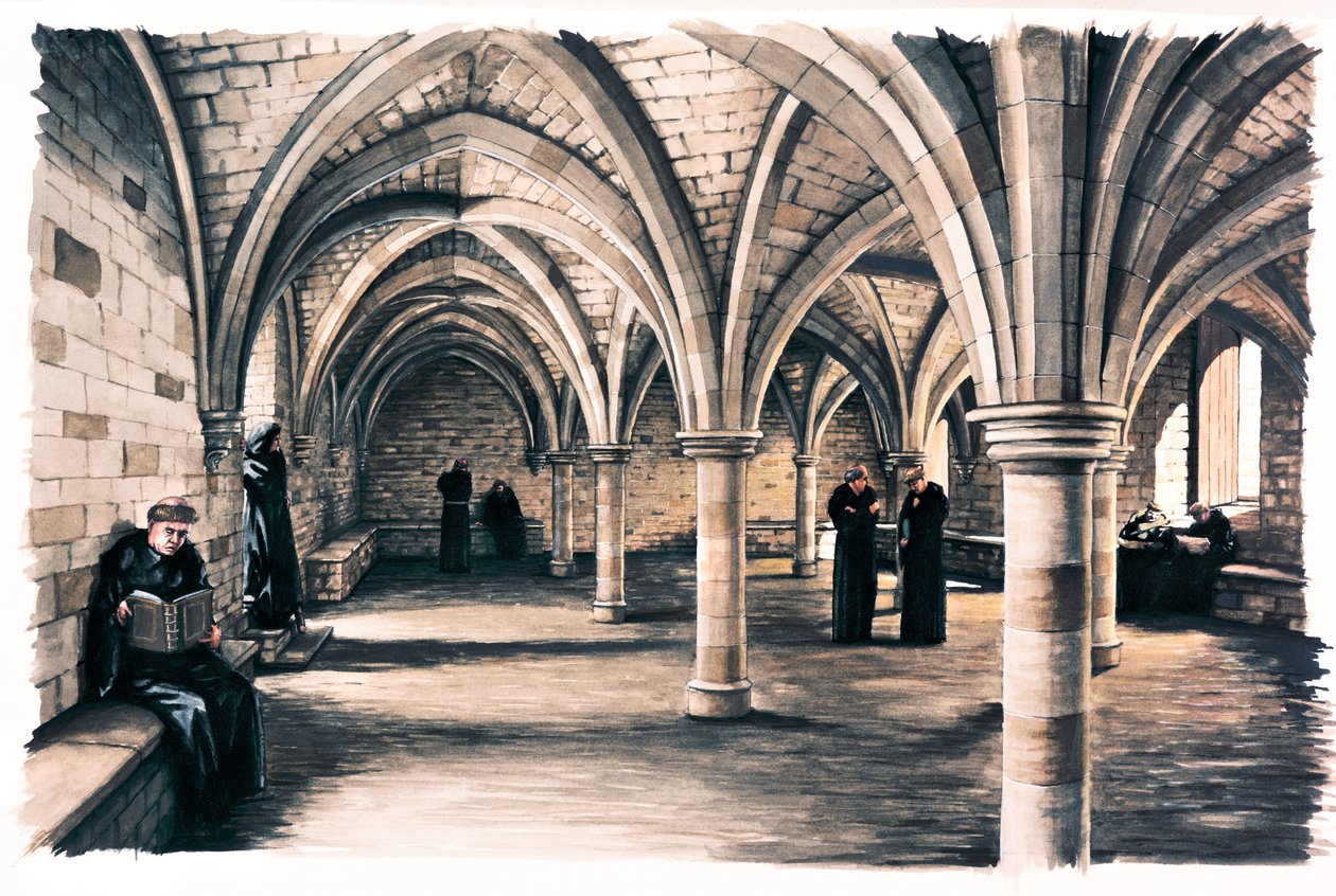 Battle Abbey, 12e eeuw, ca. 1990-2010 door Peter Urmston