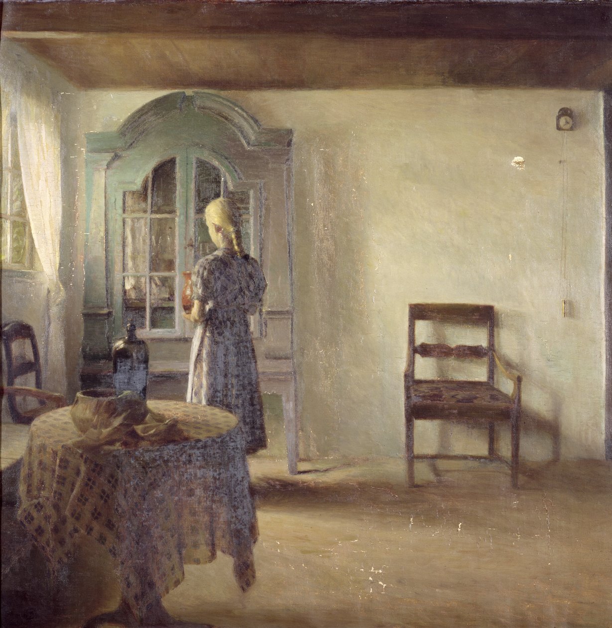 Interieur, 1896 door Peter Vilhelm Ilsted