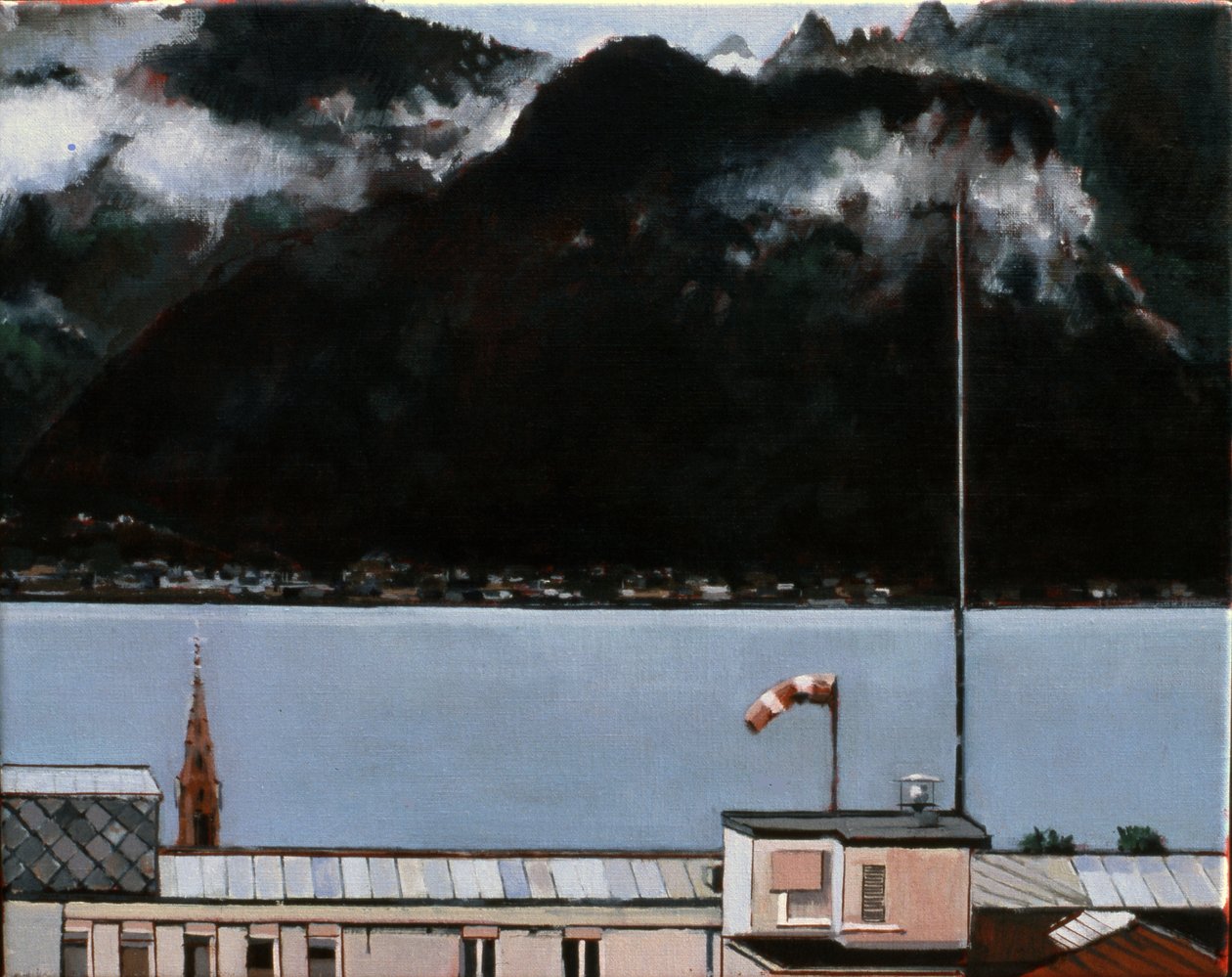 Meer van Genève, 2008 (olieverf op doek) door Peter Wilson