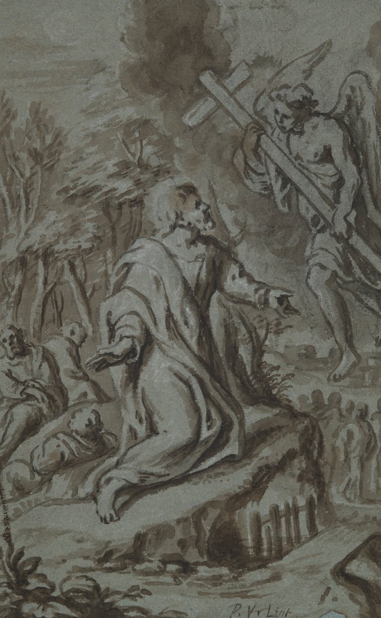 Christus in Gethsemane door Peter van Lint