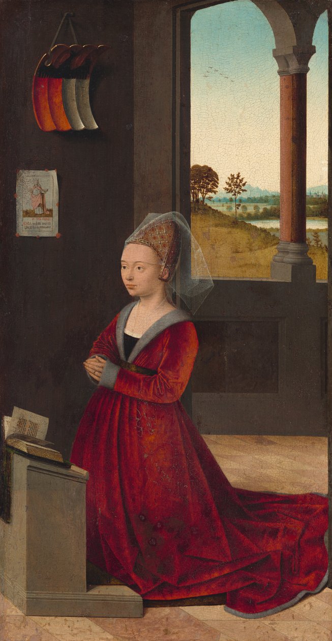 Knielende schenkster door Petrus Christus