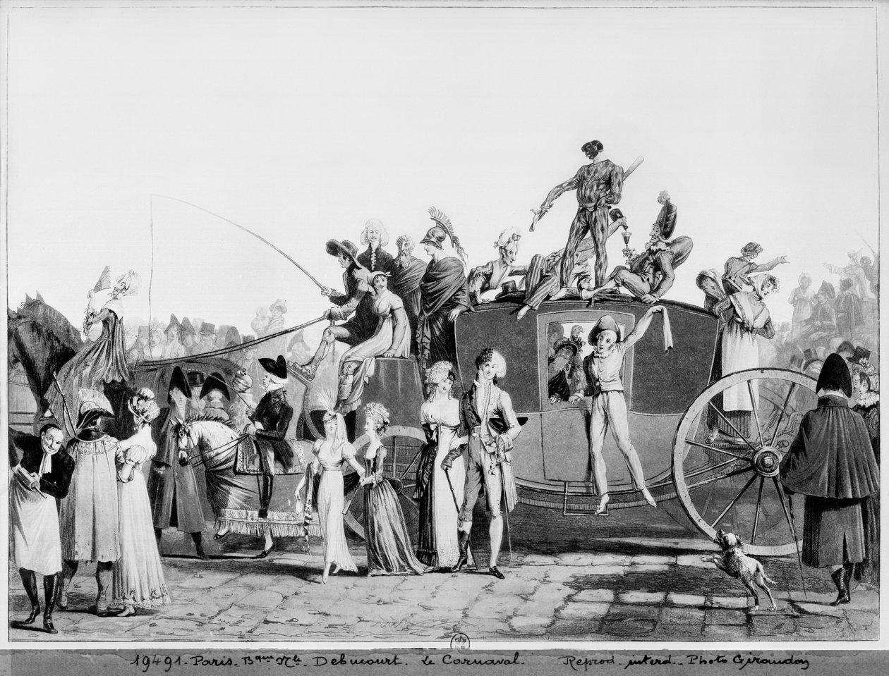 Carnaval, 1810 door Philibert Louis Debucourt