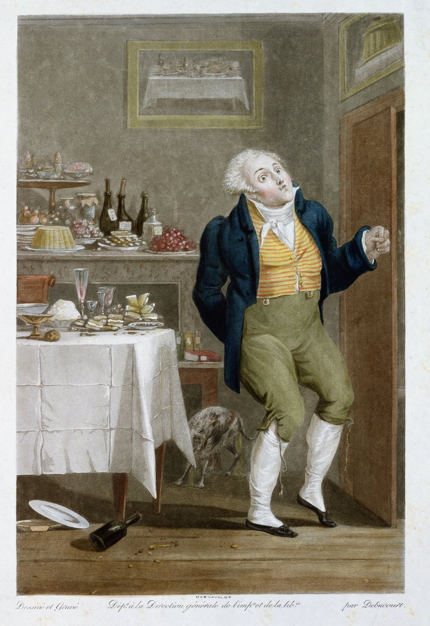 Het einde van de fijnproevers door Philibert Louis Debucourt