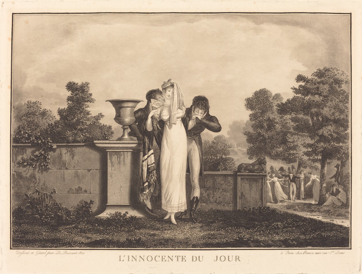 De onschuldige van de dag door Philibert Louis Debucourt