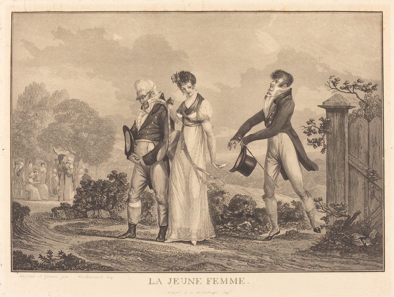 De Jonge Vrouw door Philibert Louis Debucourt