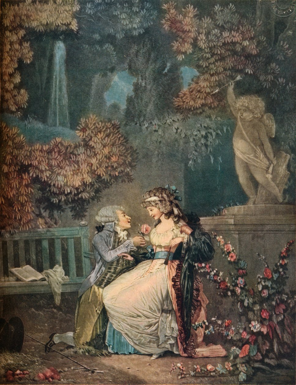 La Rose, 1788, 1916 door Philibert Louis Debucourt