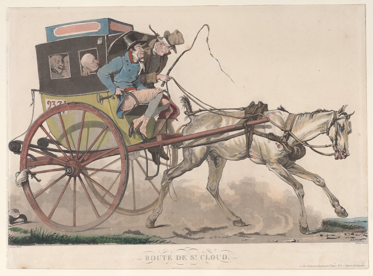 Route de St. Cloud door Philibert Louis Debucourt