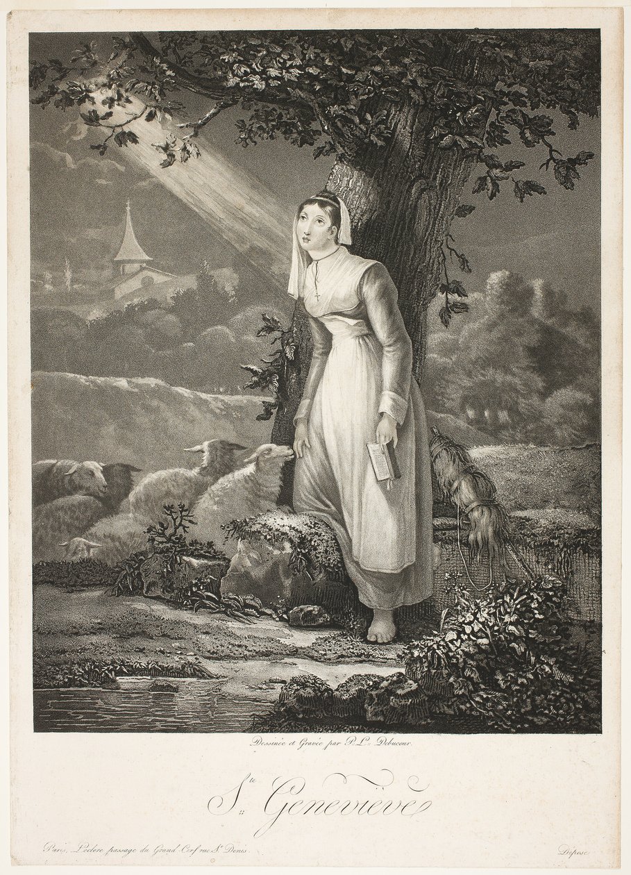 Sint Genevieve door Philibert Louis Debucourt