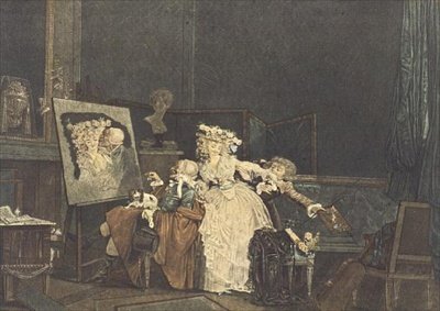 De Twee Kussen door Philibert Louis Debucourt