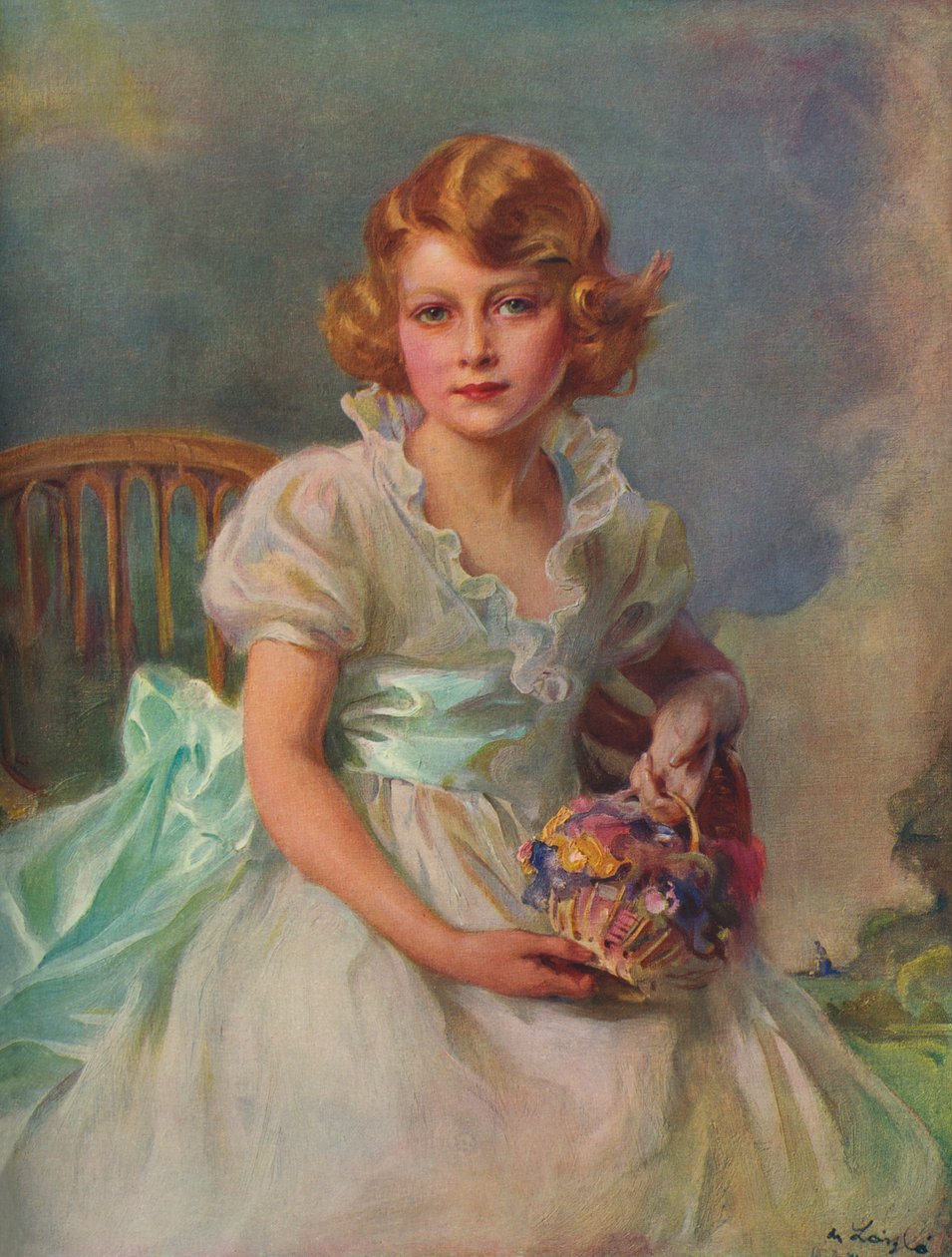 Portret van Prinses Elizabeth, later Elizabeth II door Philip Alexius de after Laszlo