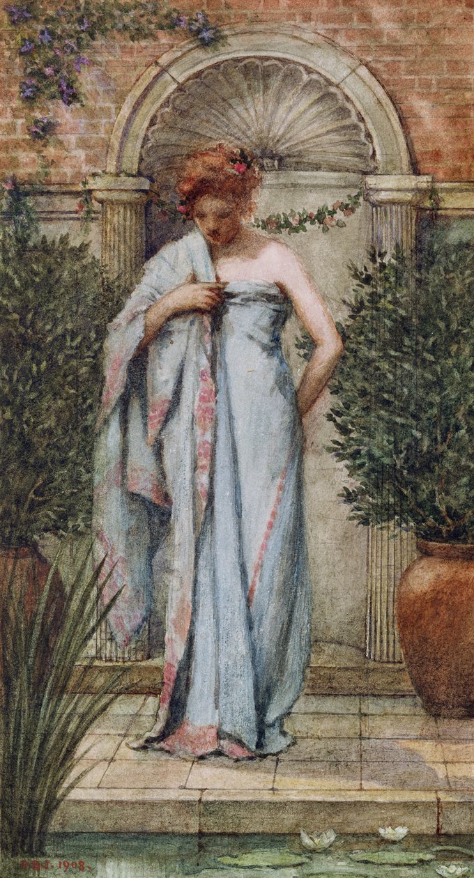 Na het Bad, 1908 door Philip Burne Jones