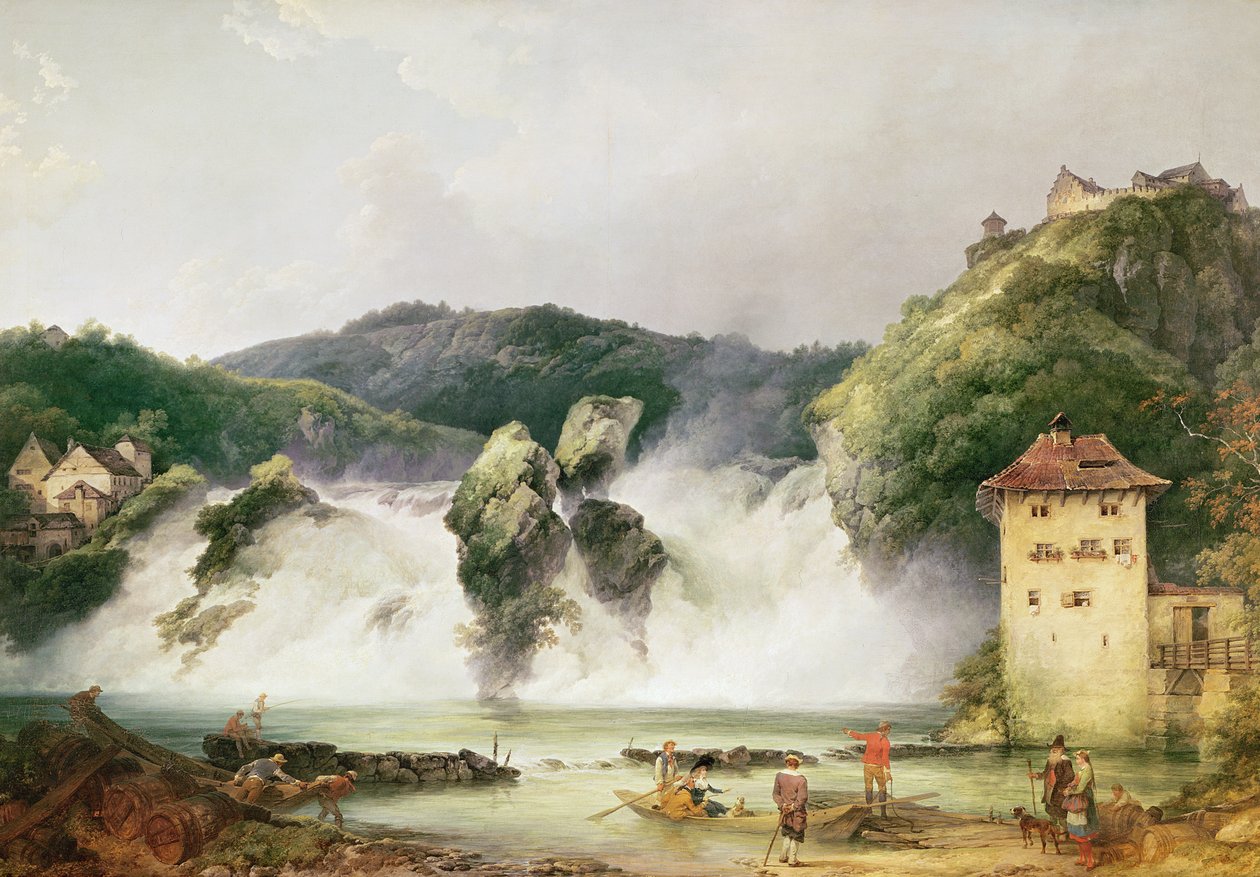 De Rijnwaterval bij Schaffhausen, 1775 door Philippe Jacques de Loutherbourg