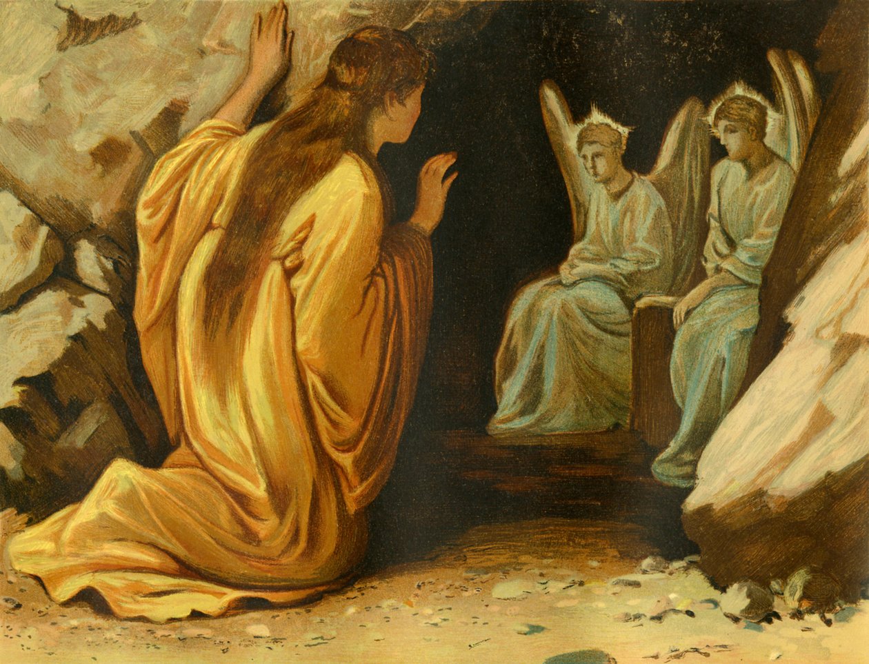 Maria Magdalena bij het graf van Jezus door Philip Richard Morris