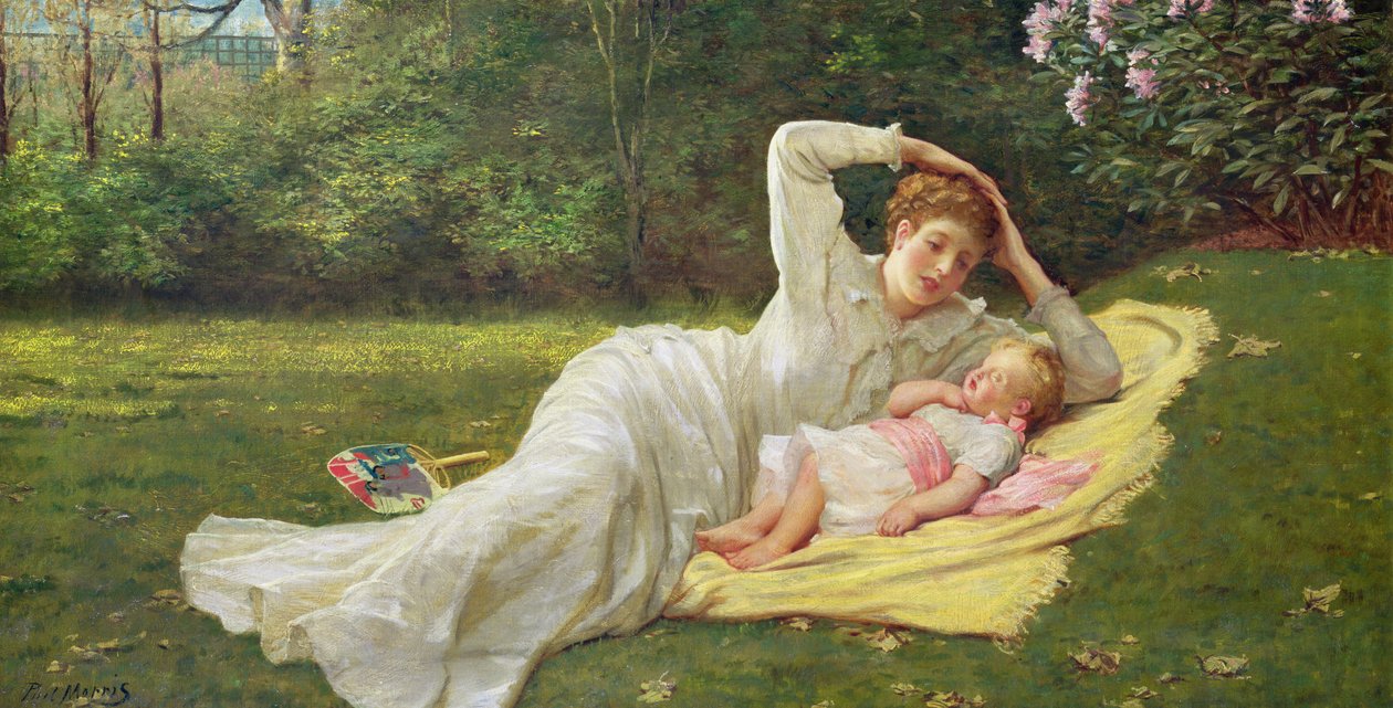 De Eerstgeborene, c.1875 door Philip Richard Morris