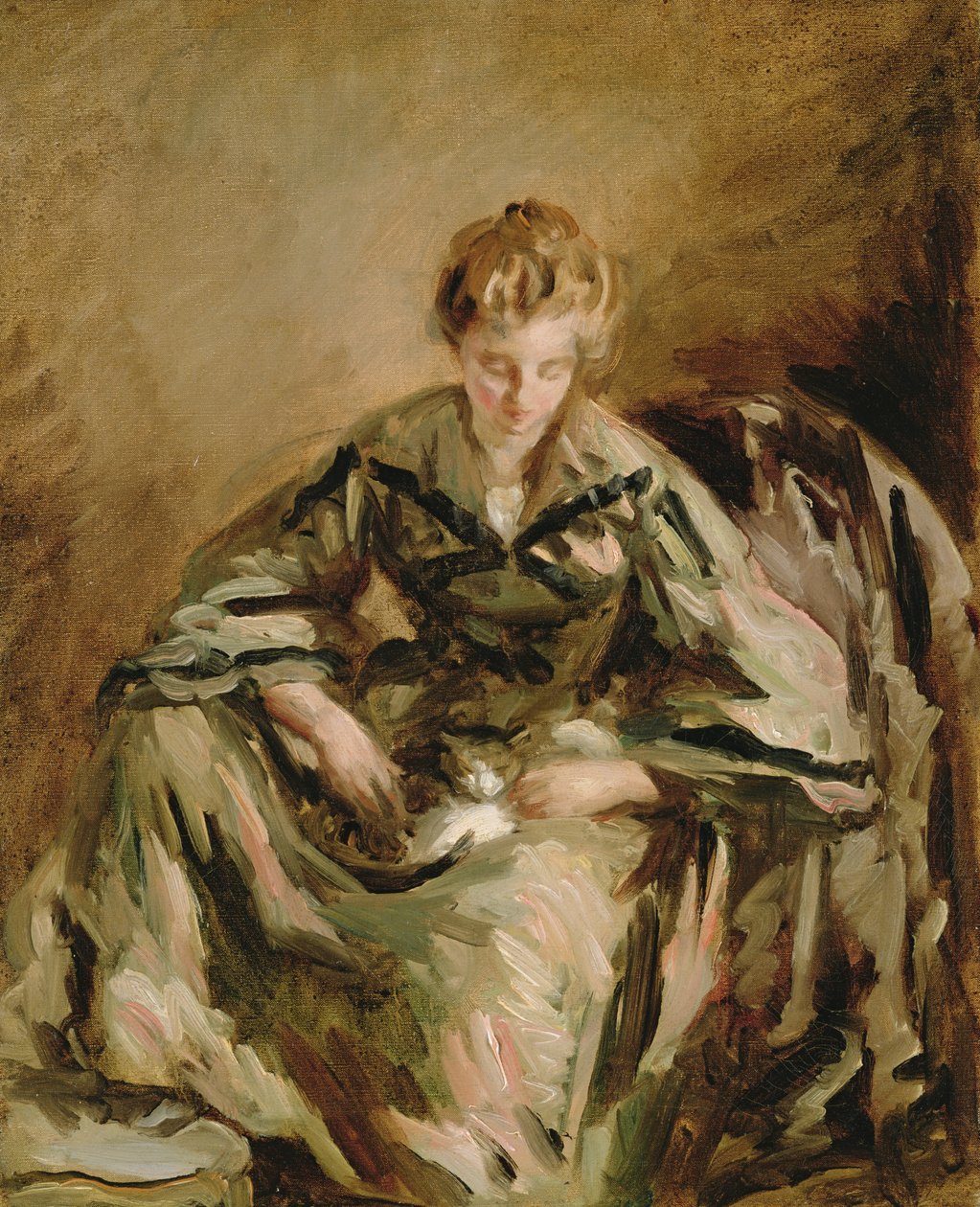 Meisje met Kat door Philip Wilson Steer