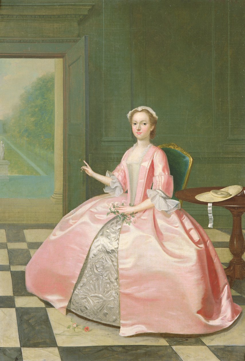 Portret van mevrouw Nevel door Philip van Dyck