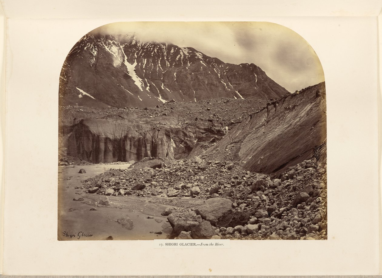 Shigri gletsjer - Vanaf de rivier door Philip Henry Egerton