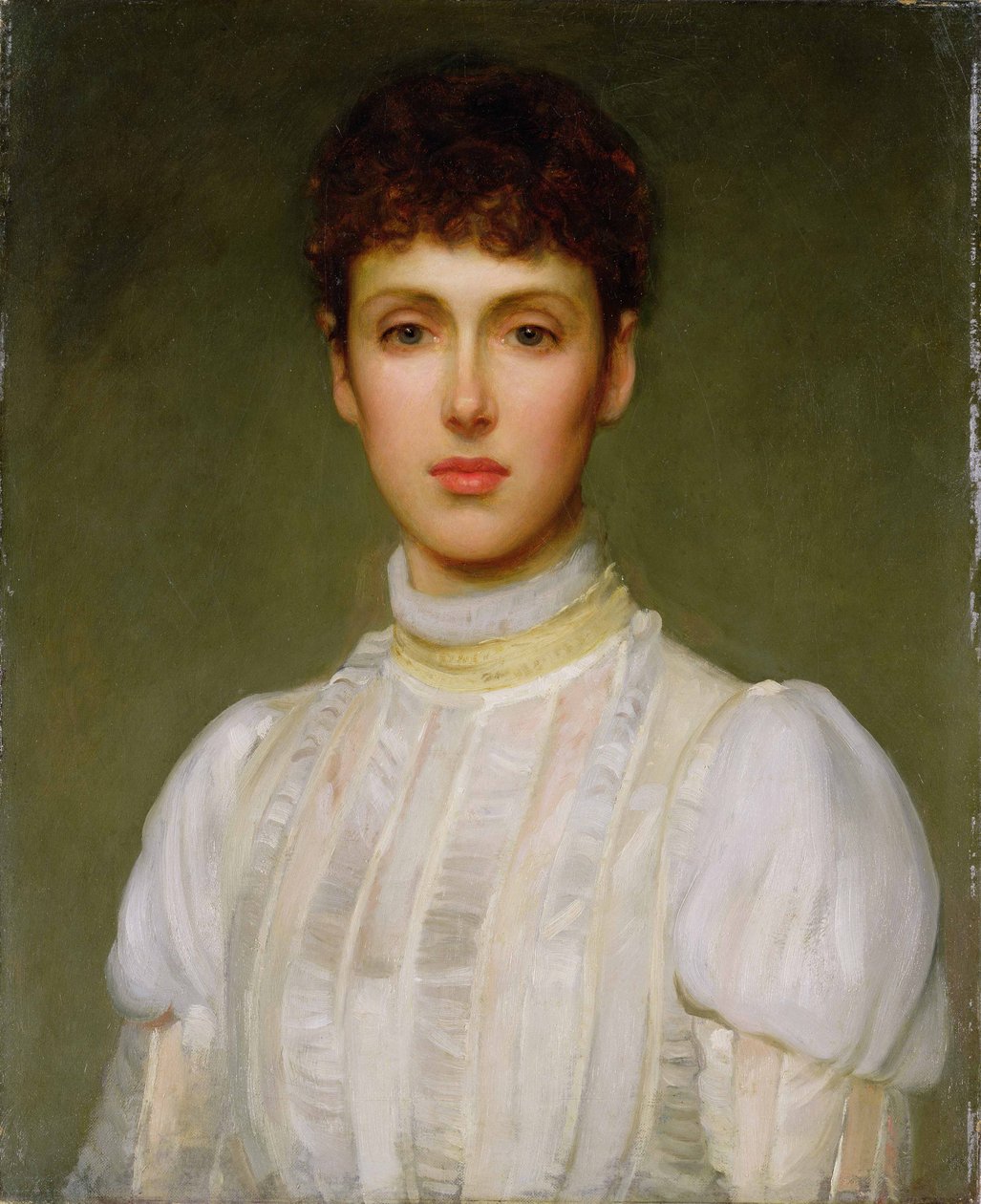 Portret van een Vrouw door Philip Hermogenes Calderon