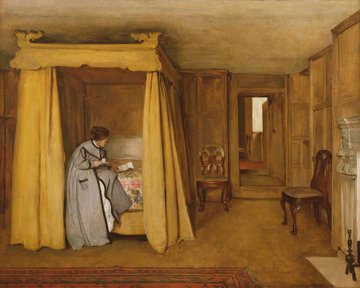 De Brief, 1866 door Philip Hermogenes Calderon