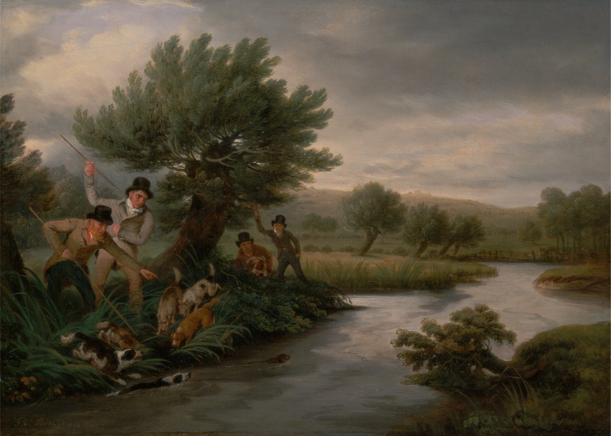 Otter spietsen door Philip Reinagle