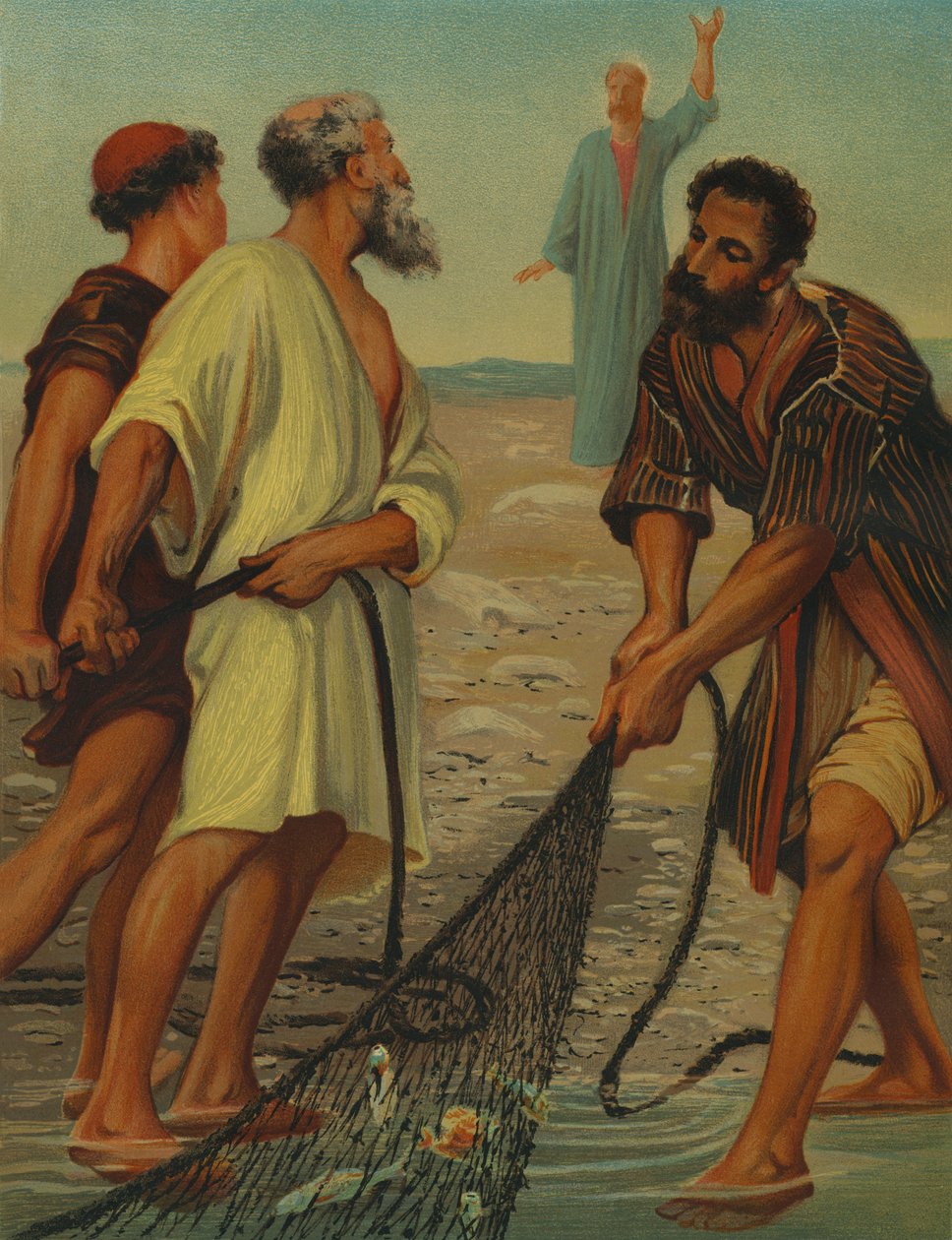 Christus roept de discipelen door Philip Richard Morris