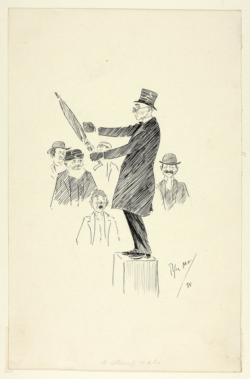 Een Stump Orator door Philip William May
