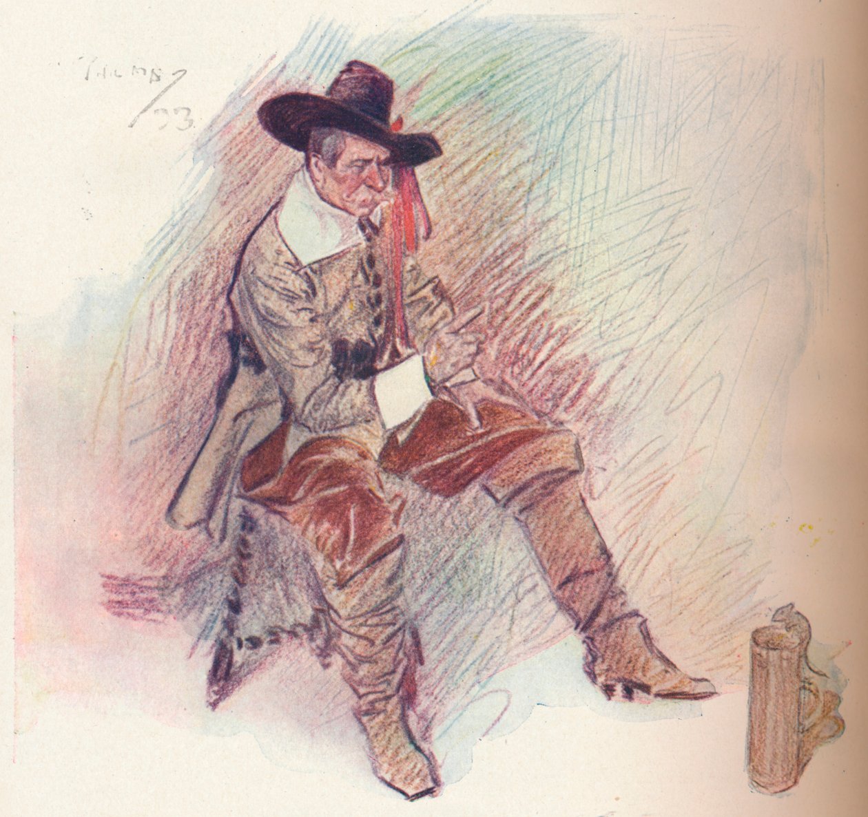 De indringer, ca. 1899, 1903 door Philip William May