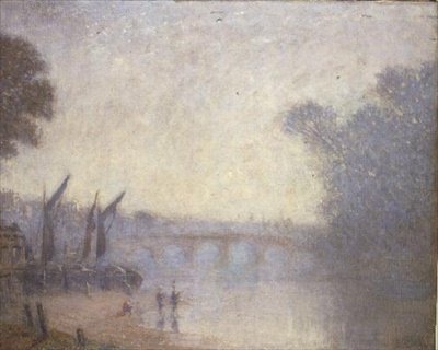 Richmond Bridge in Richmond, Surrey door Philip Wilson Steer