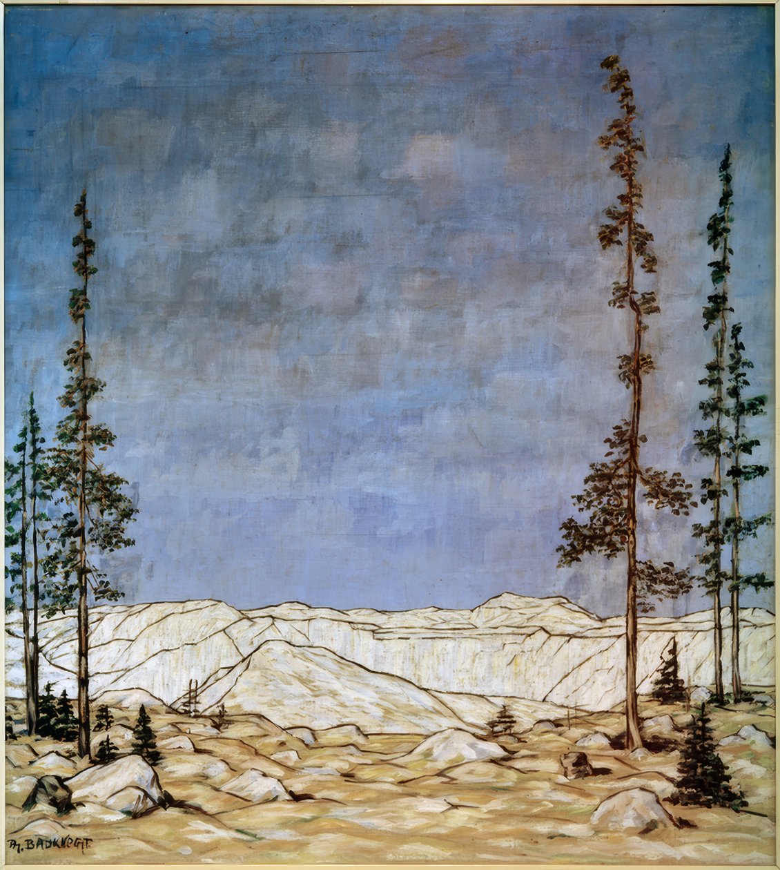 Berglandschap (winterlandschap) door Philipp Bauknecht