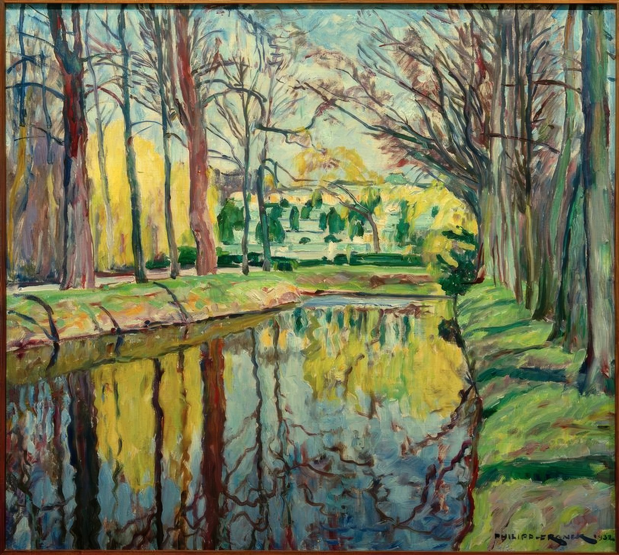 Uitzicht op Slot Sanssouci door Philipp Franck