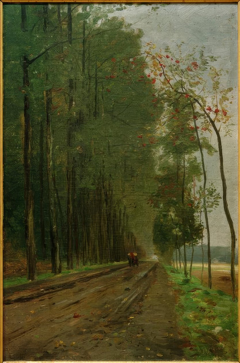 Weg aan de bosrand door Philipp Franck