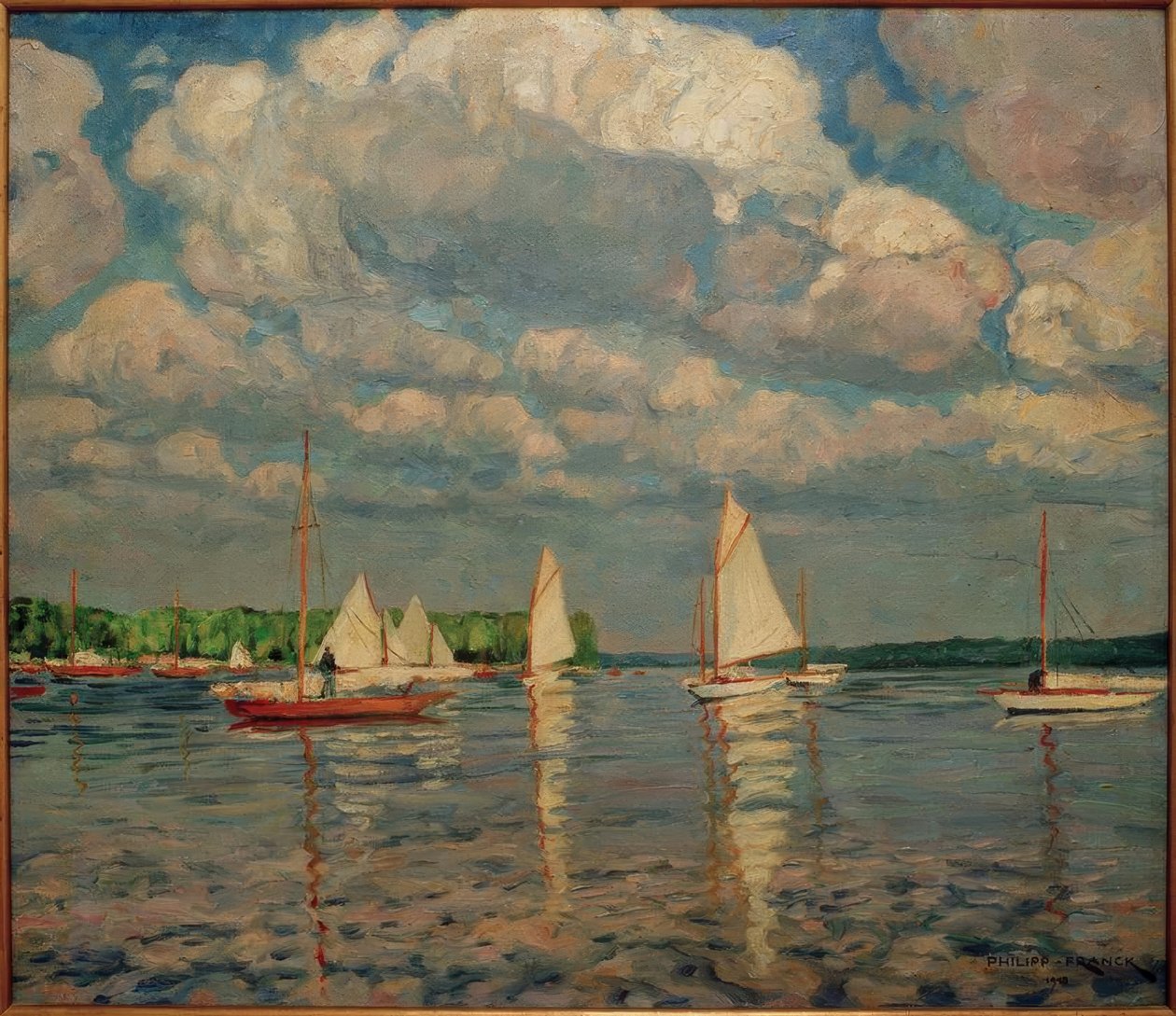 Zeilboten op de Wannsee door Philipp Franck