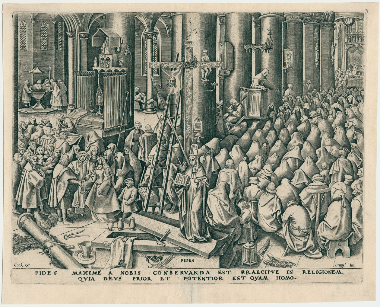 Fides Geloof uit De Zeven Deugden door Philipp Galle