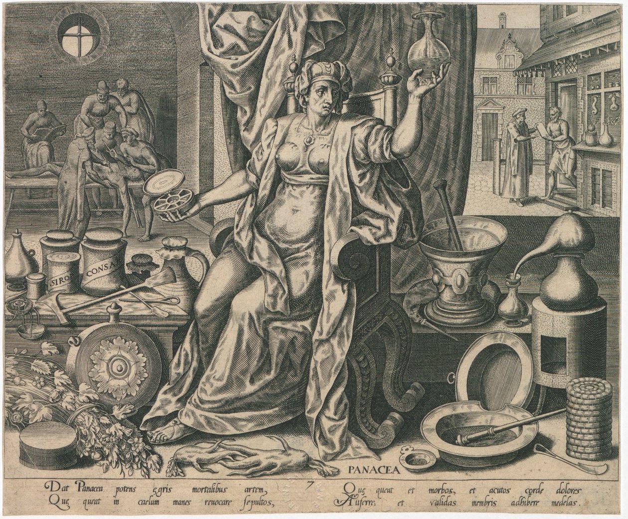 Panacea, 1574 door Philipp Galle