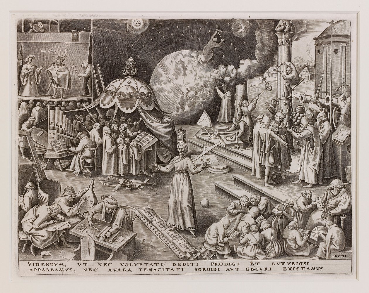 Temperantia Temperance uit De Zeven Deugden, 1560 door Philipp Galle