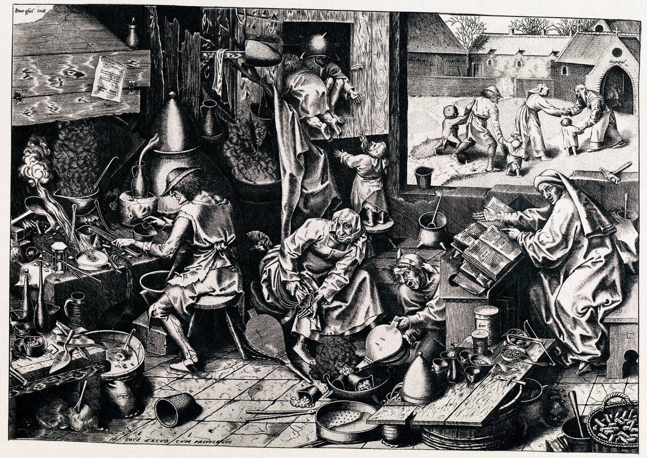 De Alchemist door Philipp Galle