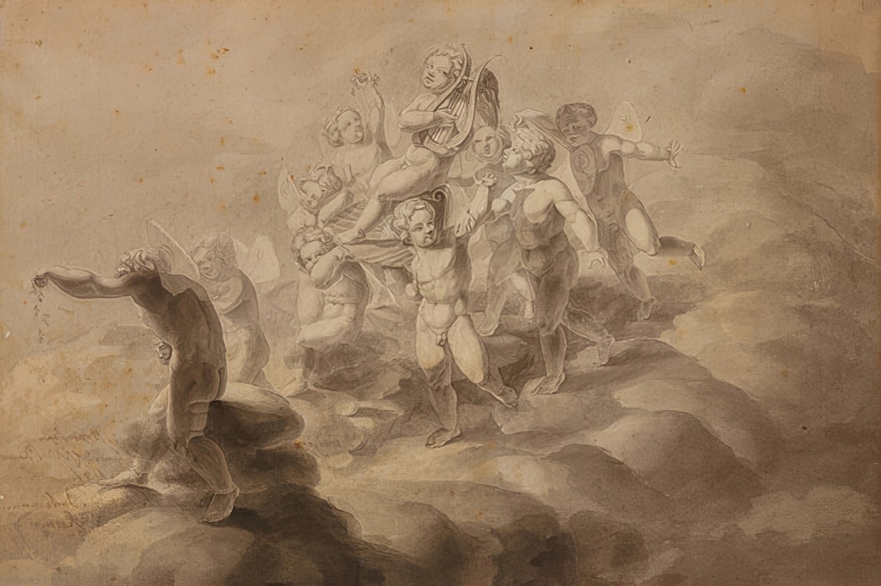 De triomf van de liefde. 1800 door Philipp Otto Runge