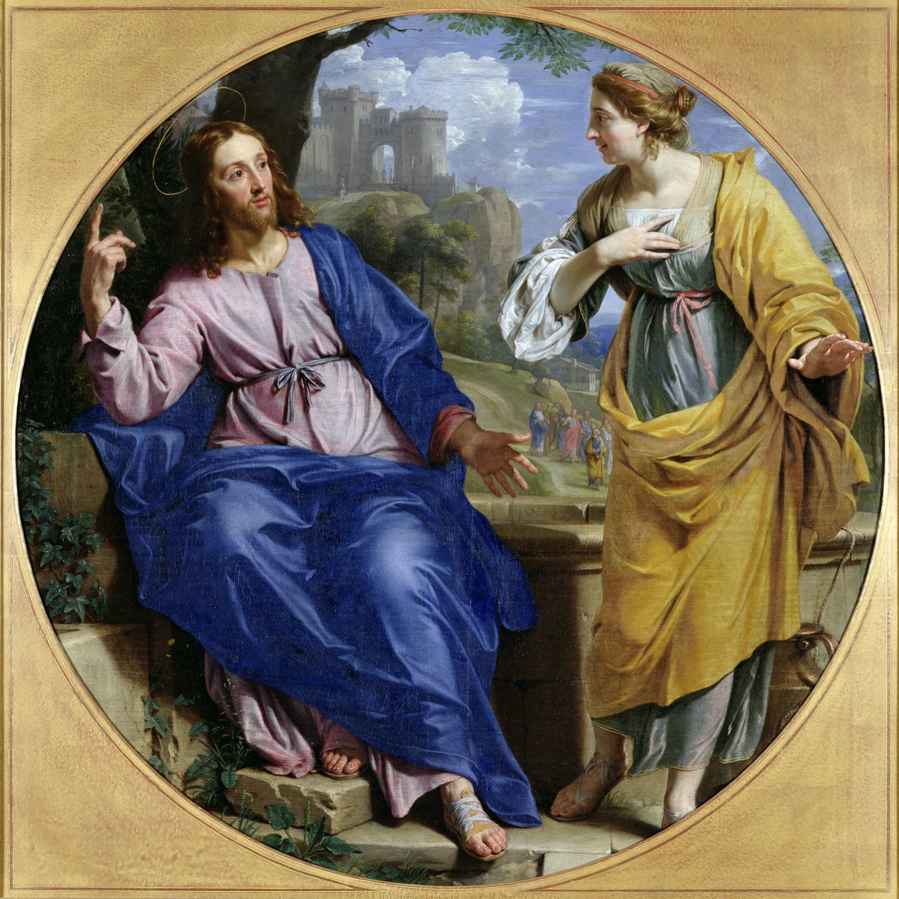 Christus en de Vrouw van Samaria bij de Bron, 1648 door Philippe de Champaigne