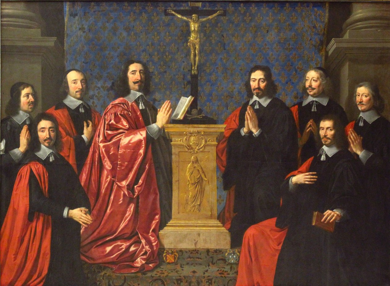 De Prévôt des marchands en de schepenen van de stad Parijs door Philippe de Champaigne