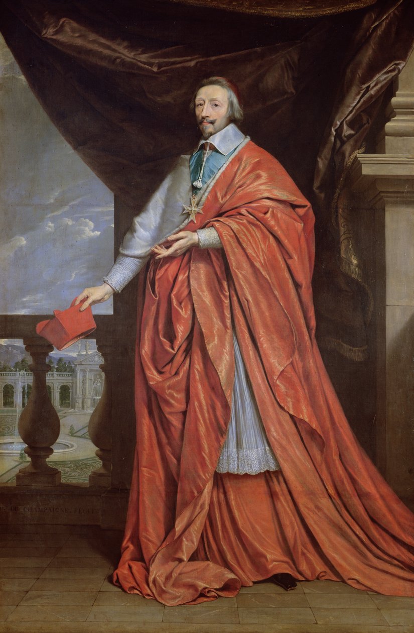 Portret van Armand-Jean du Plessis, Kardinaal Richelieu (1585-1642) door Philippe de Champaigne