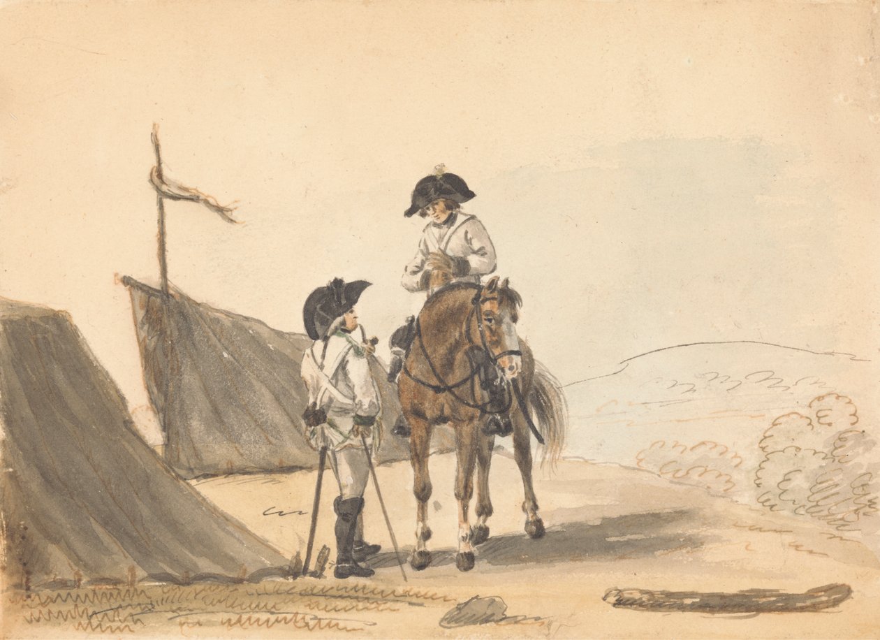 Het kampement door Philippe Jacques de Loutherbourg