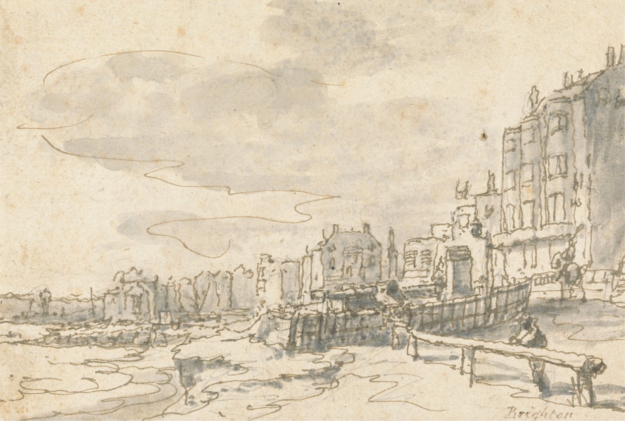 De Voorzijde van Brighton door Philippe Jacques de Loutherbourg