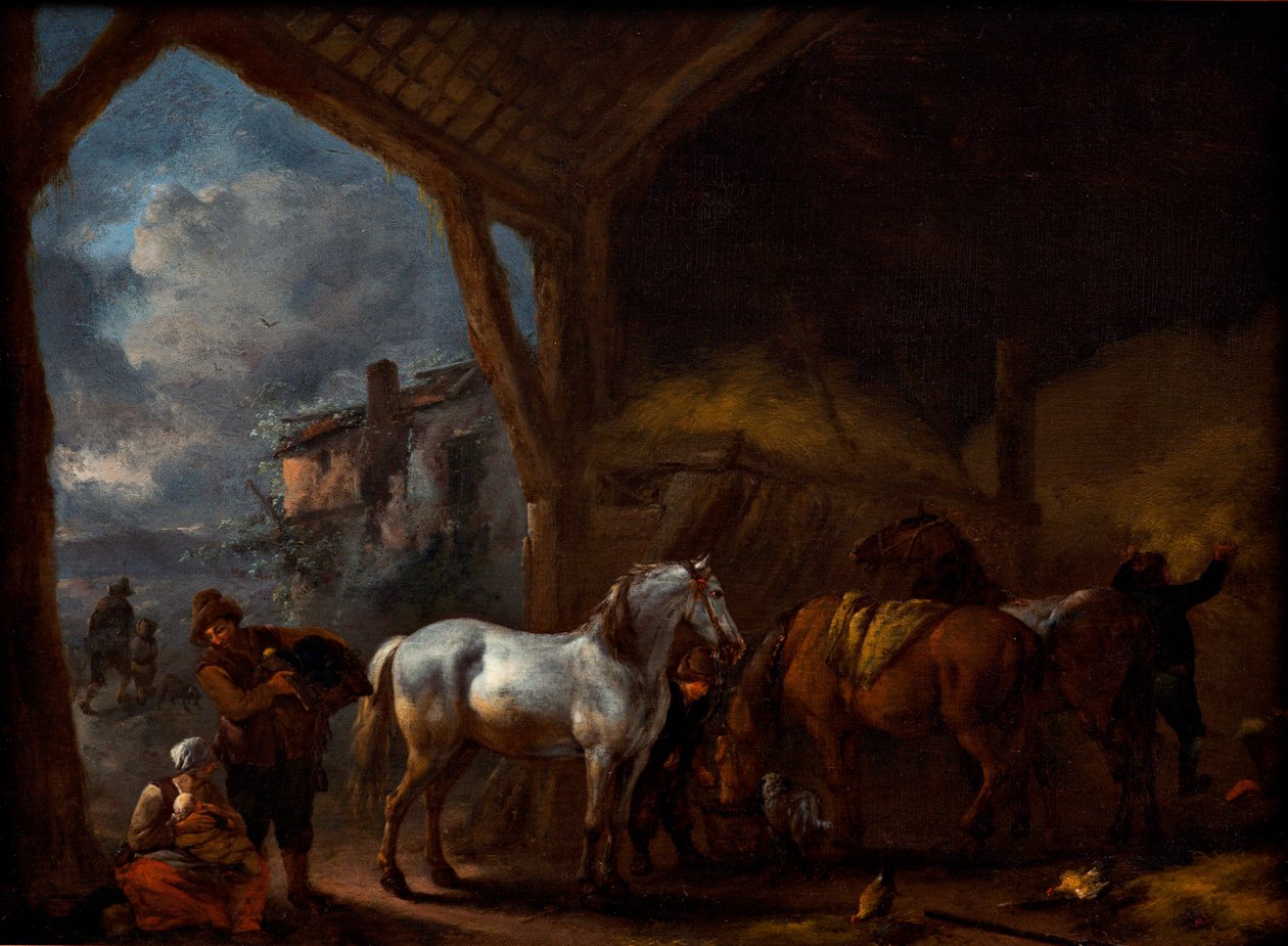 De stal door Philips Wouwerman