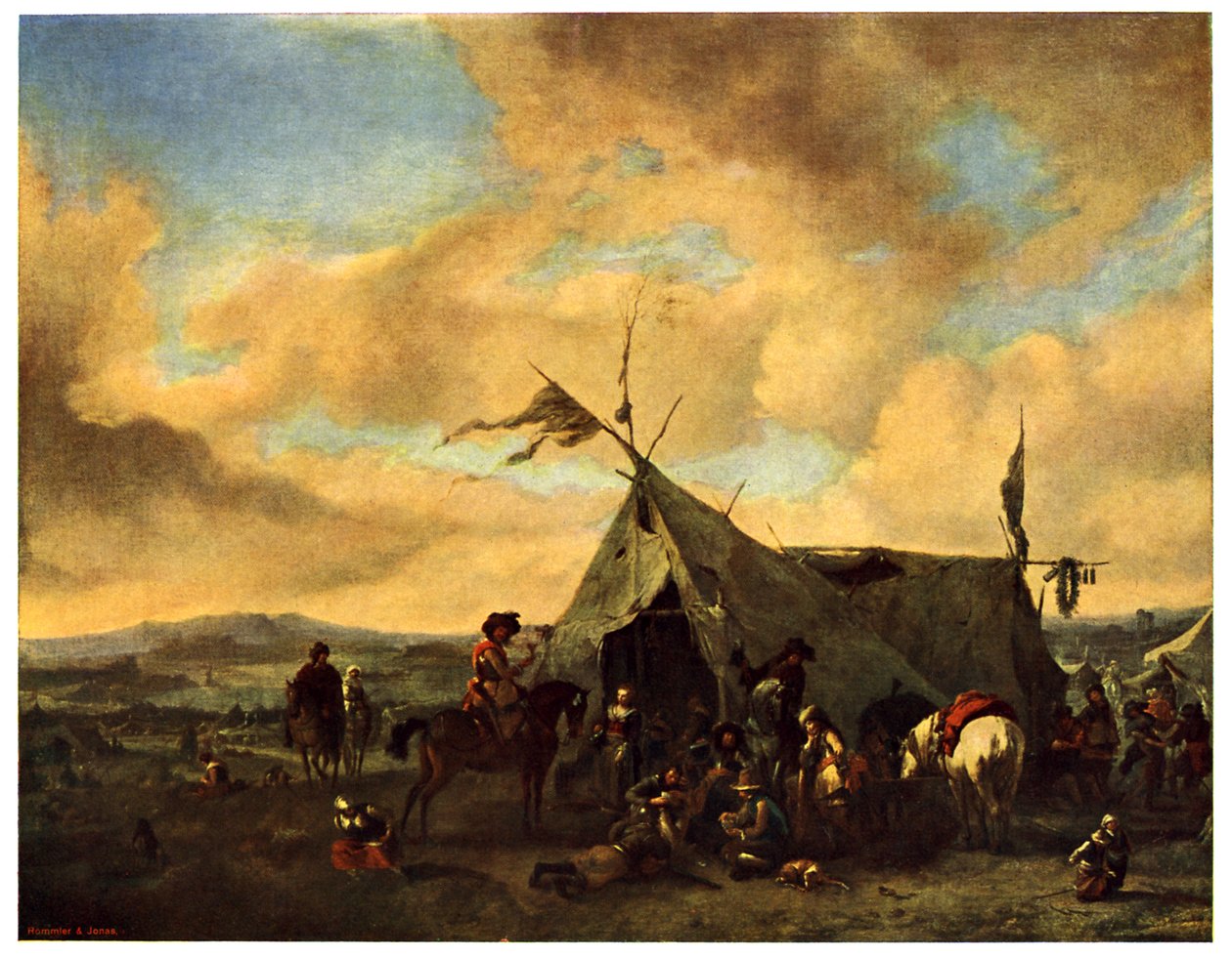 Kampement ten tijde van de Dertigjarige Oorlog door Philips Wouwerman