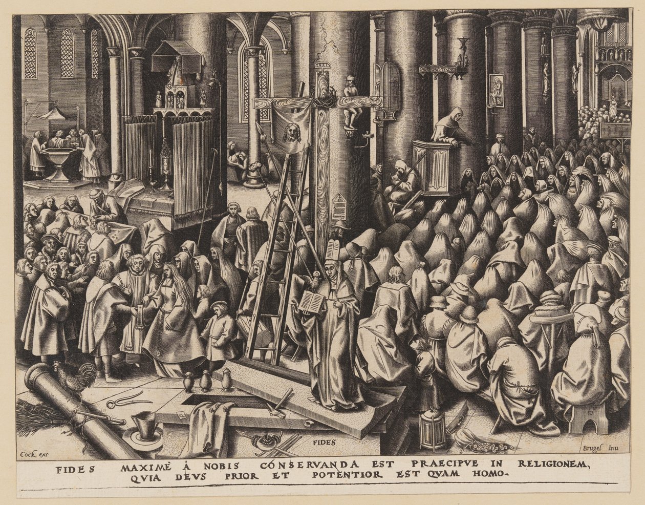 Geloof, uit De zeven deugden door Philips Galle