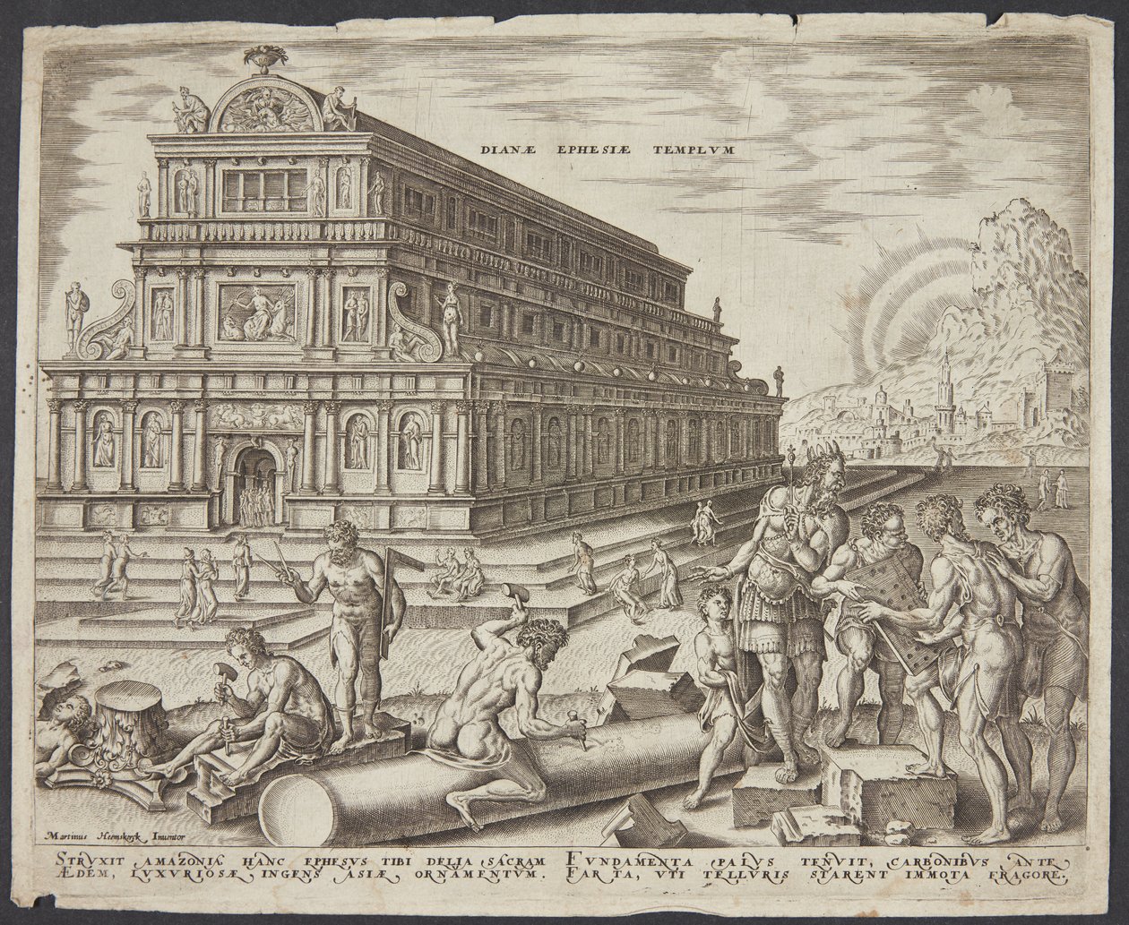 De tempel van Diana in Efeze door Philips Galle