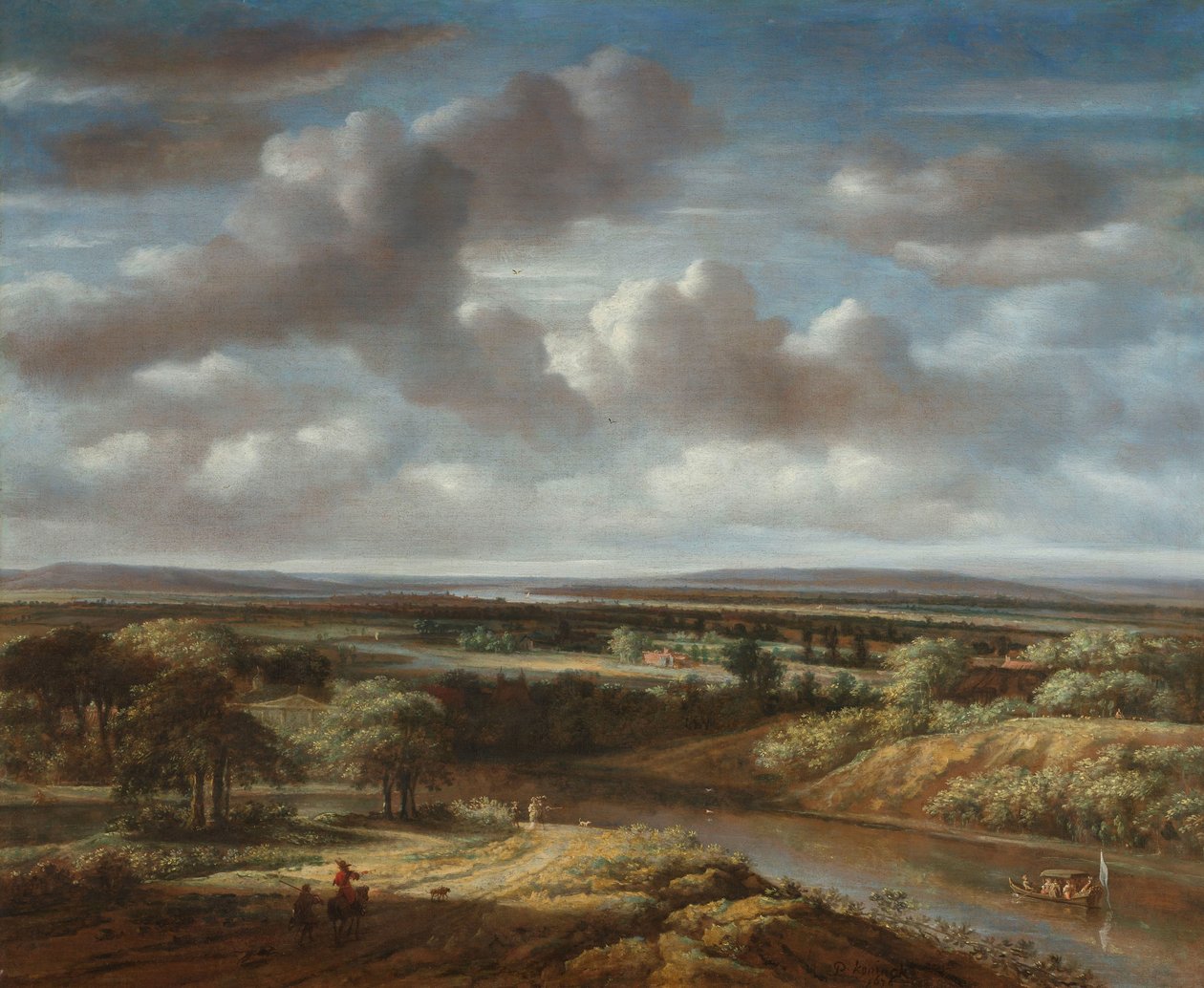 Rivierlandschap door Philips Koninck