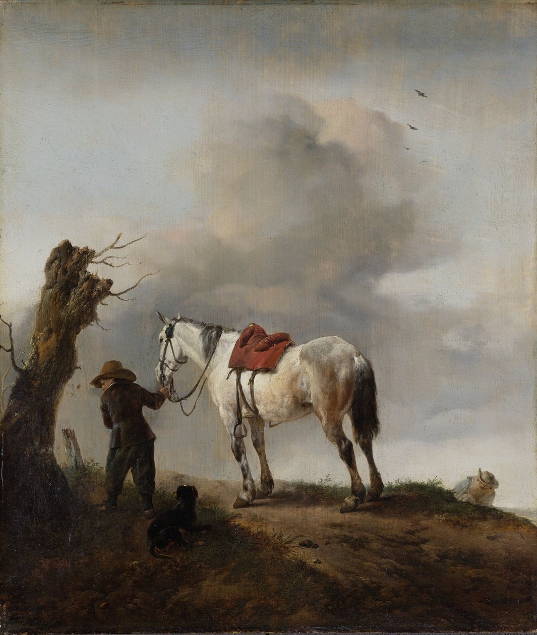 Het Grijze Paard, c.1646 door Philips Wouwerman