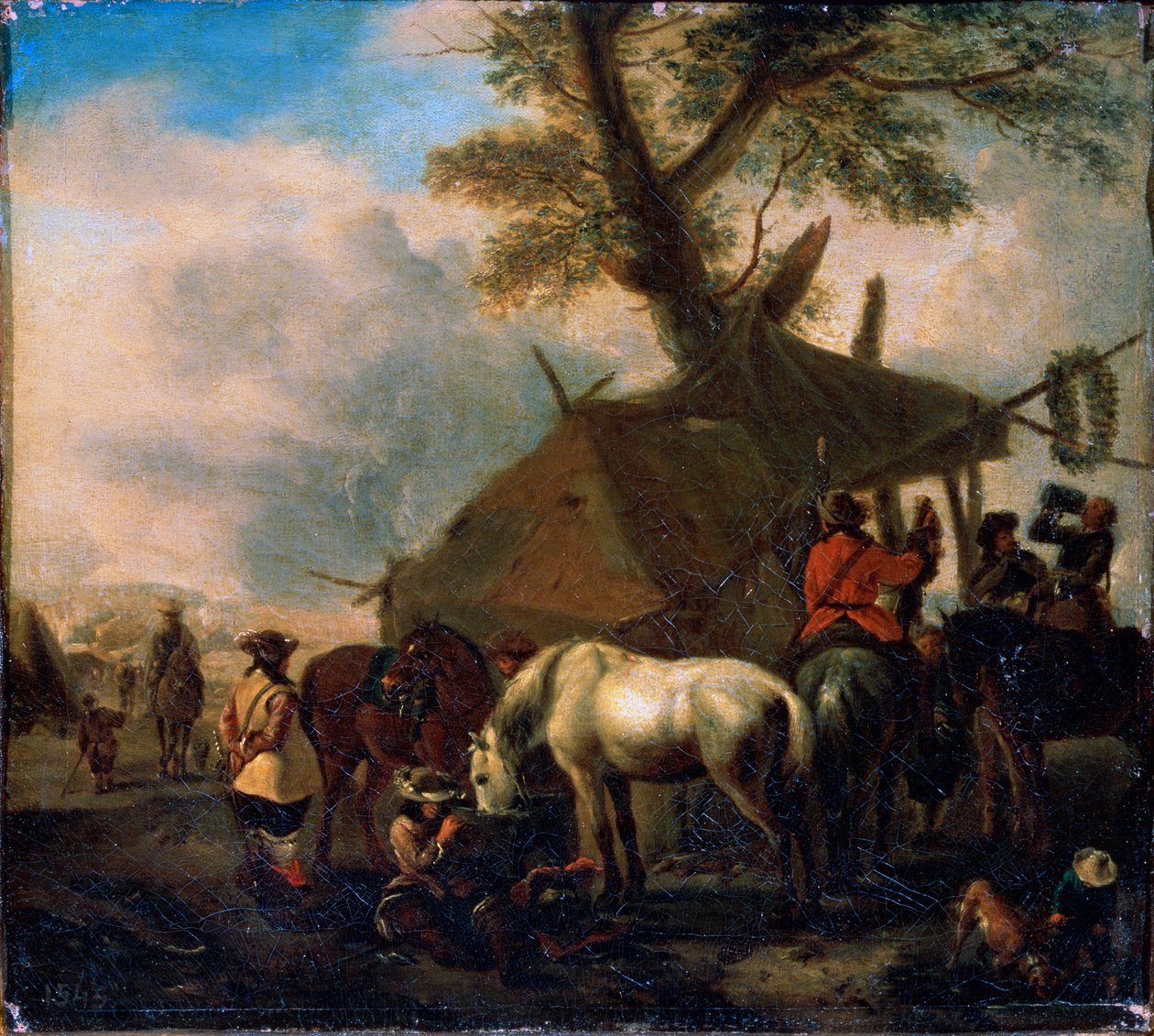 De Waterplaats, 17e eeuw door Philips Wouwerman